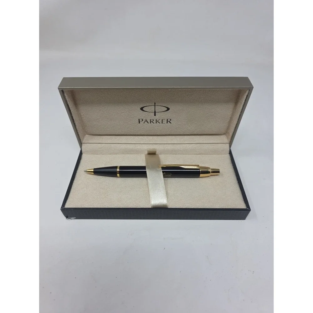 Parker Black Lacquer Gold Trim Ballpoint Pen w/ Box – Custom Baehre Real Estate